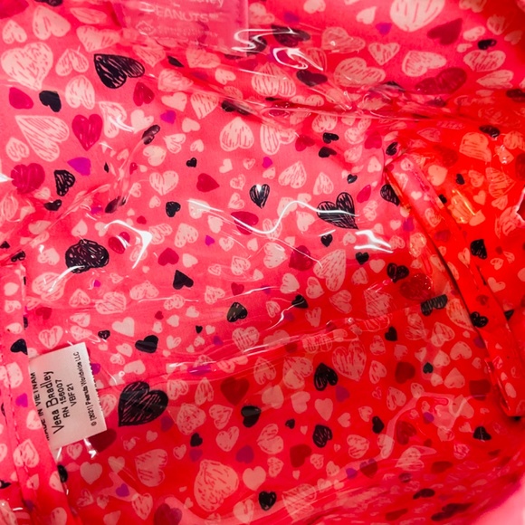 ❤️Vera Bradley Love You Snoopy Clamshell Cosmetic Case Valentines Day Makeup - Picture 3 of 4